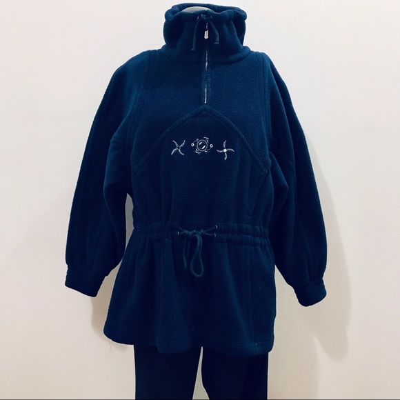 Vintage 1980’s V de V Paris navy ‘Polartec’ embroidered sweater. Size L. EUC - Picture 12 of 12